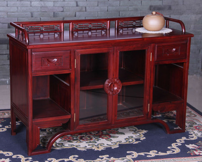 中式红木餐边柜茶水柜